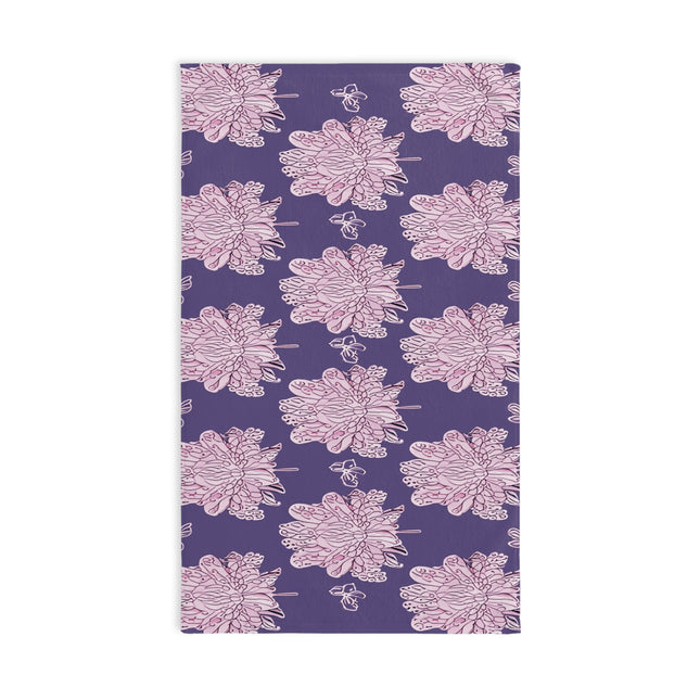 Magenta Floral Butterflies Hand Towel, 16" x 28"
