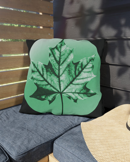 Mint Green Maple Leaf 18" x 18" Outdoor Pillow
