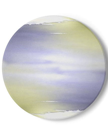 Lavender Sea Golden Fog 4" x 4" Round Ceramic Coaster