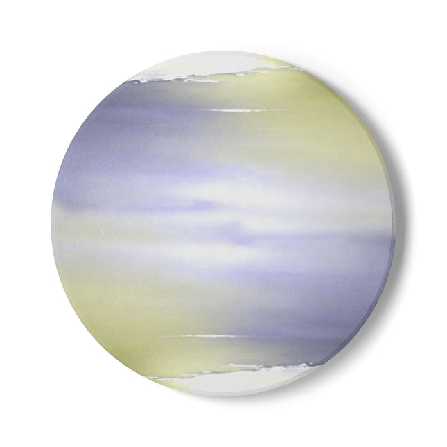 Lavender Sea Golden Fog 4" x 4" Round Ceramic Coaster