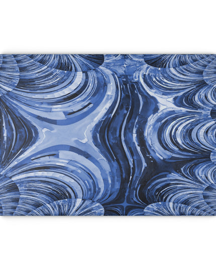 Uzi Spiral Deep Blue 11" x 15" Glass Cutting Board