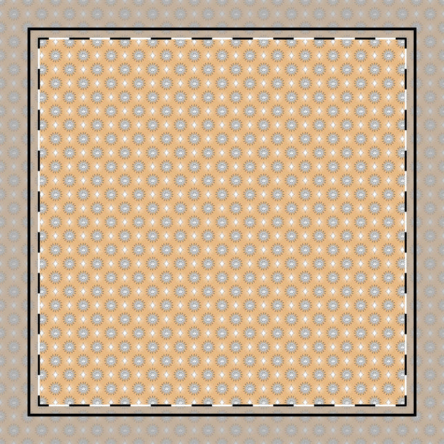 Tan Sunset Star-crossed Bodies Cotton Twill Napkin, 10" x 10"