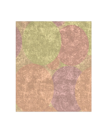 Pastel Hot Peach Patches 50" x 60" Crushed Velvet Blanket