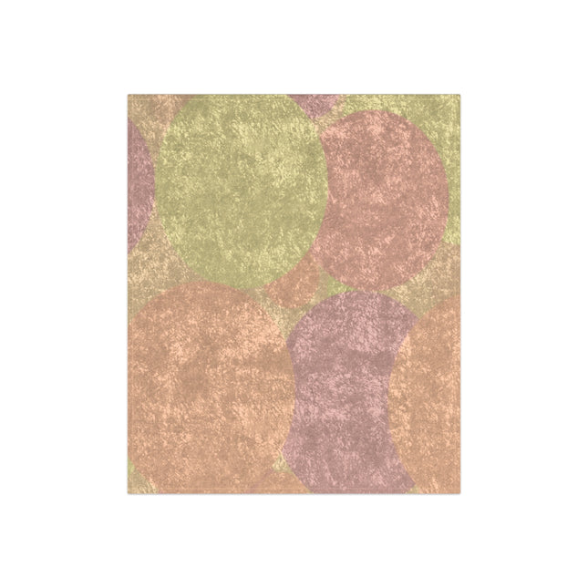 Pastel Hot Peach Patches 50" x 60" Crushed Velvet Blanket