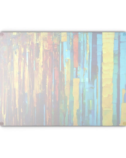 Striped Alpha 11" x 15" Glass Cutting Board