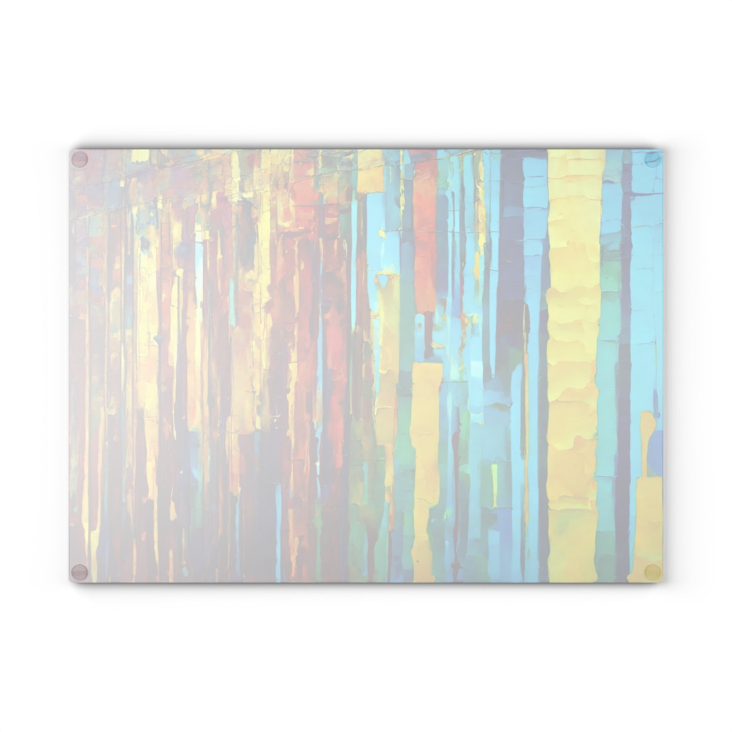 Striped Alpha 11" x 15" Glass Cutting Board