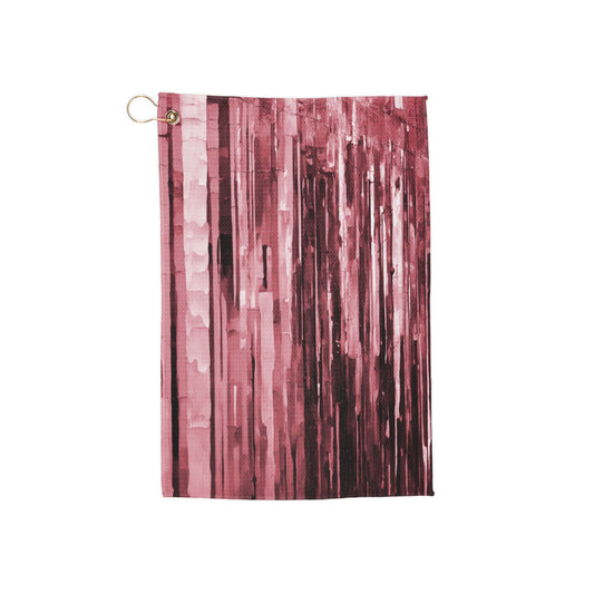 Striped Ruby 16" x 24" Golf Towel