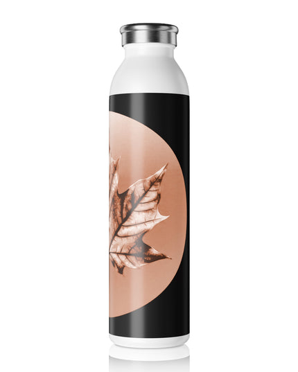 Soft Maple Leaf Slim Water Bottle, 20 oz White