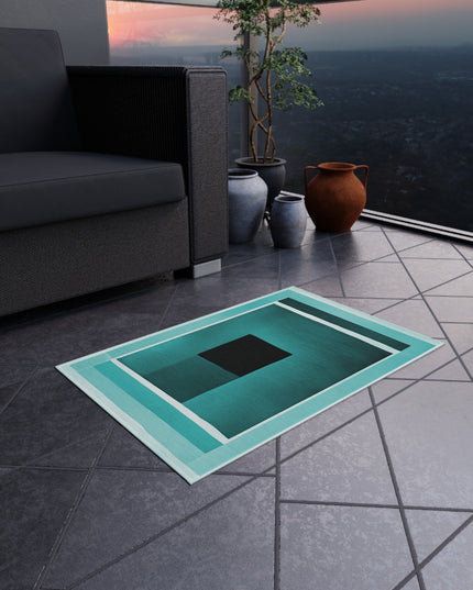 Mint Shadow Outdoor Rug, 24" x 36"