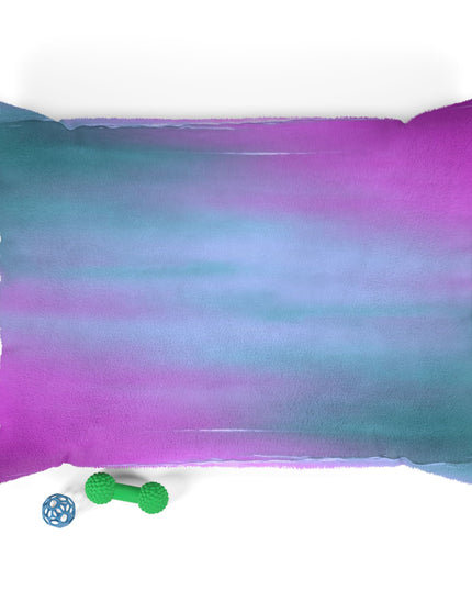 Dark Blue Green Sea Purple Fog 40" × 30" Pet Bed