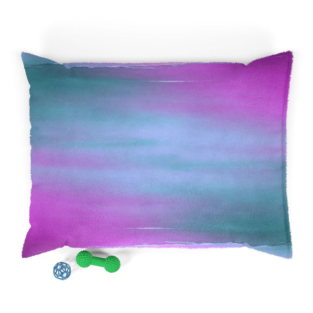 Dark Blue Green Sea Purple Fog 40" × 30" Pet Bed
