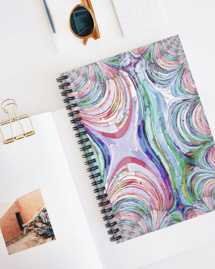 Uzi Spiral Pastels Spiral Notebook - Ruled Line, 6" x 8", 118 pages
