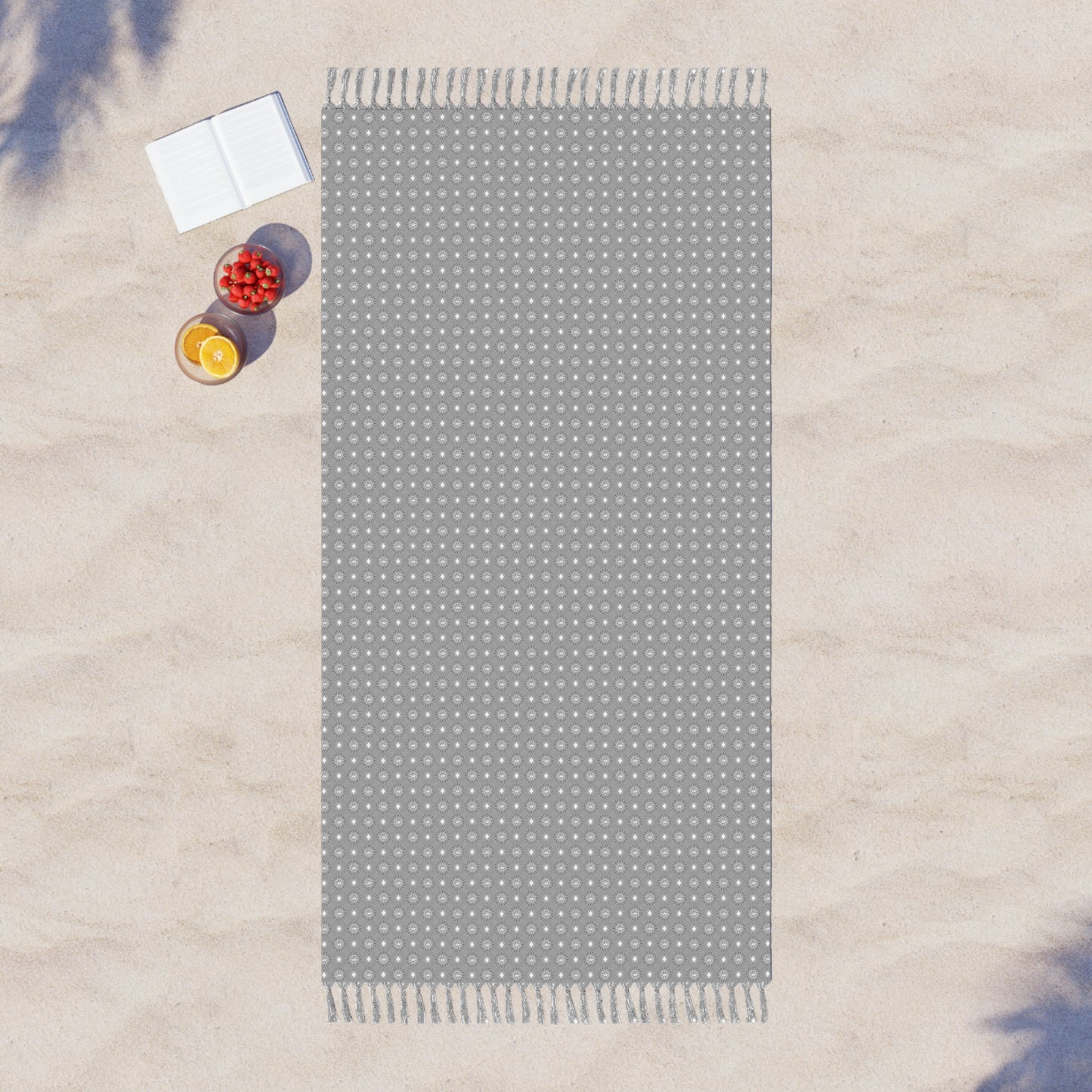 Desaturated Star-crossed Bodies Boho Beach Cloth, 38" × 81"