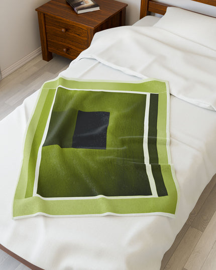 Lemongrass Shadow Velveteen Plush Blanket, 30" x 40"
