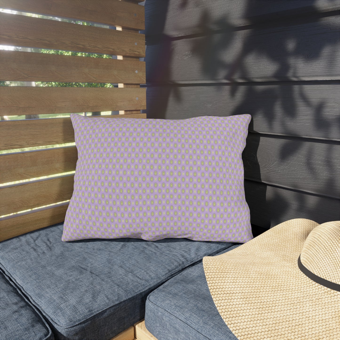 Magenta Star-crossed Bodies Outdoor Pillow, 20" x 14"