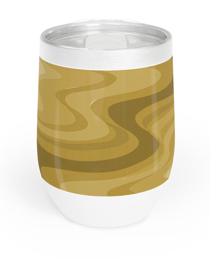 Brown Wavey 12 oz Chill Wine Tumbler