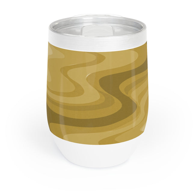Brown Wavey 12 oz Chill Wine Tumbler