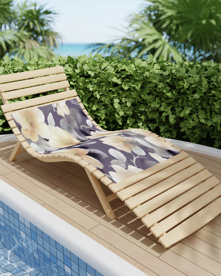 White Blush Floral Bunch Beach Towel, 24" x 44"