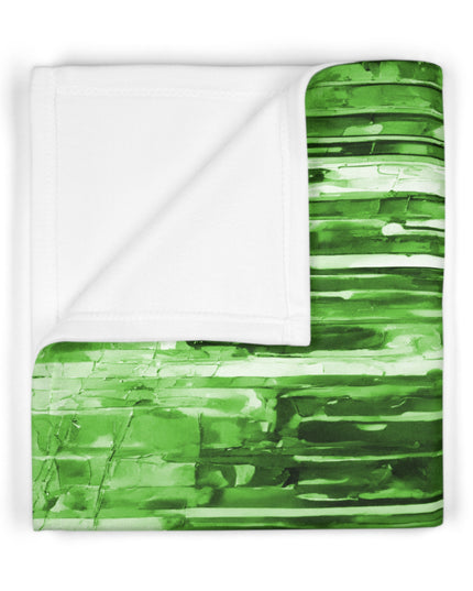 Striped Mint Pastel Soft Fleece Baby Blanket, 30" x 40"
