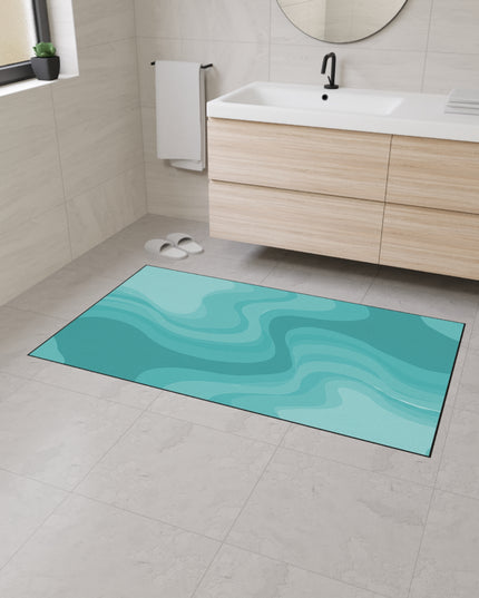 Tif Green Wavey 36" x 60" Heavy Duty Floor Mat