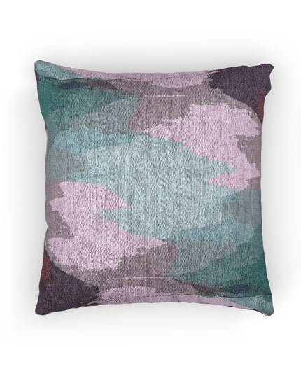 Dark Blue Green Sea Purple Fog Woven Pillow, 17" x 18"