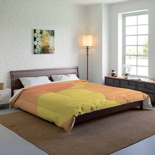 Pastel Bright Oranges Patches 104" × 88" Comforter