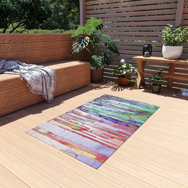 Striped Pastels 36" x 60" Outdoor Rug