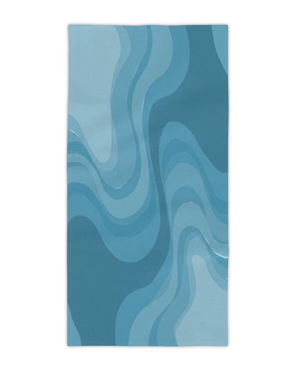 Sky Blue Wavey Beach Towel, 30" x 60"