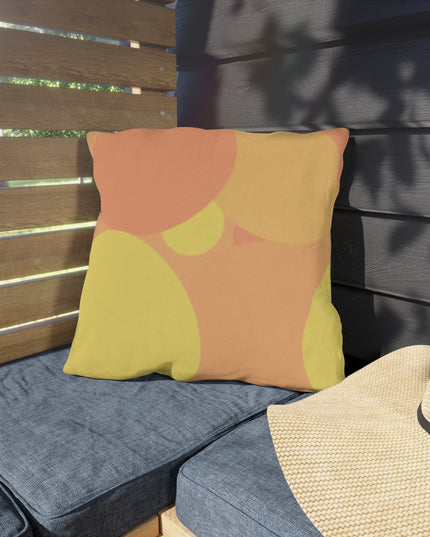 Pastel Bright Oranges Patches 18" x 18" Outdoor Pillow