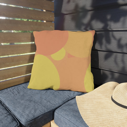 Pastel Bright Oranges Patches 18" x 18" Outdoor Pillow