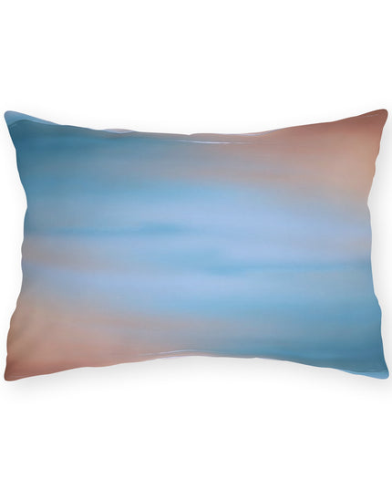 Blue Sea Peach Fog 20" x 14" Outdoor Pillow