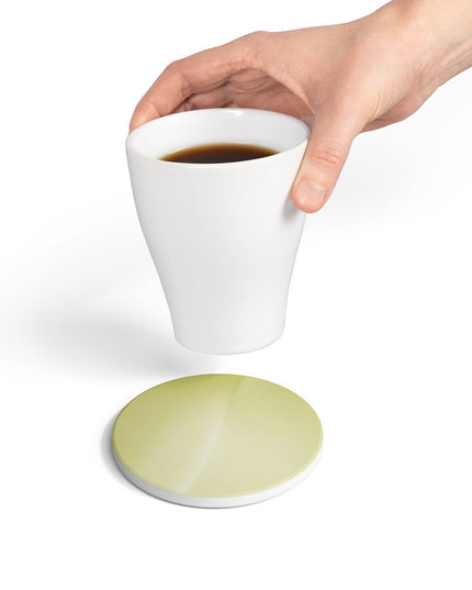Lemon Fade 4" x 4" Round Ceramic Coaster