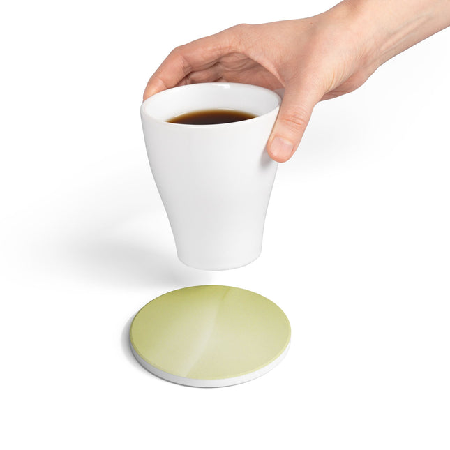 Lemon Fade 4" x 4" Round Ceramic Coaster