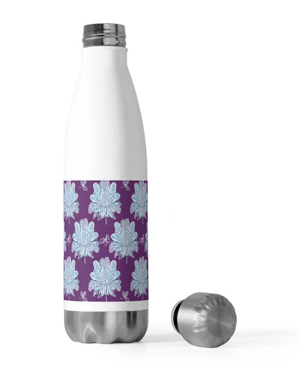 Blue Floral Butterflies 20oz Insulated Water Bottle