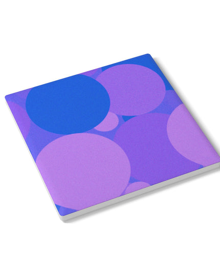 Pastel Purple Family Patches 4" x 4" Square Ceramic Coaster
