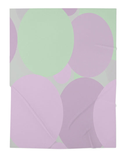 Pastel Lavender Purple and Soft Green Patches Baby Swaddle 30″×40″ Blanket
