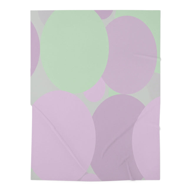 Pastel Lavender Purple and Soft Green Patches Baby Swaddle 30″×40″ Blanket