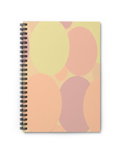 Pastel Hot Peach Patches Spiral Notebook - Ruled Line, 6" x 8", 118 pages