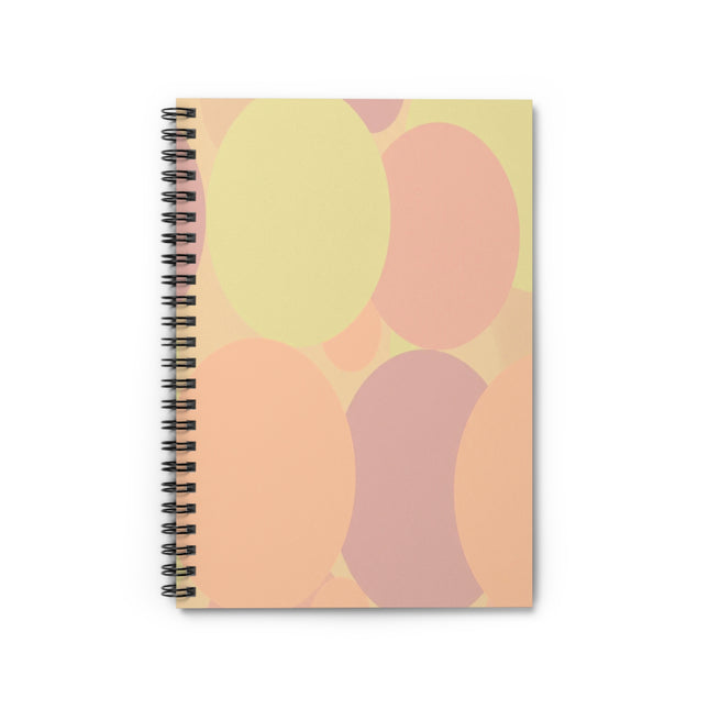 Pastel Hot Peach Patches Spiral Notebook - Ruled Line, 6" x 8", 118 pages