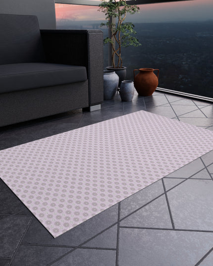 Pink Mornings Star-crossed Bodies Outdoor Rug, 36" x 60"