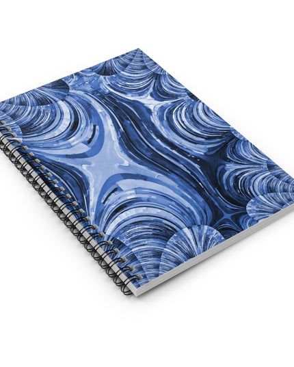 Uzi Spiral Deep Blue Spiral Notebook - Ruled Line, 6" x 8", 118 pages