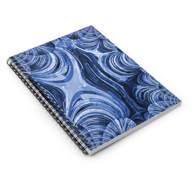Uzi Spiral Deep Blue Spiral Notebook - Ruled Line, 6" x 8", 118 pages