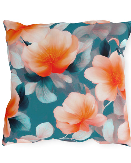 Orange Blossom Floral Bunch 18" x 18" Outdoor Pillow