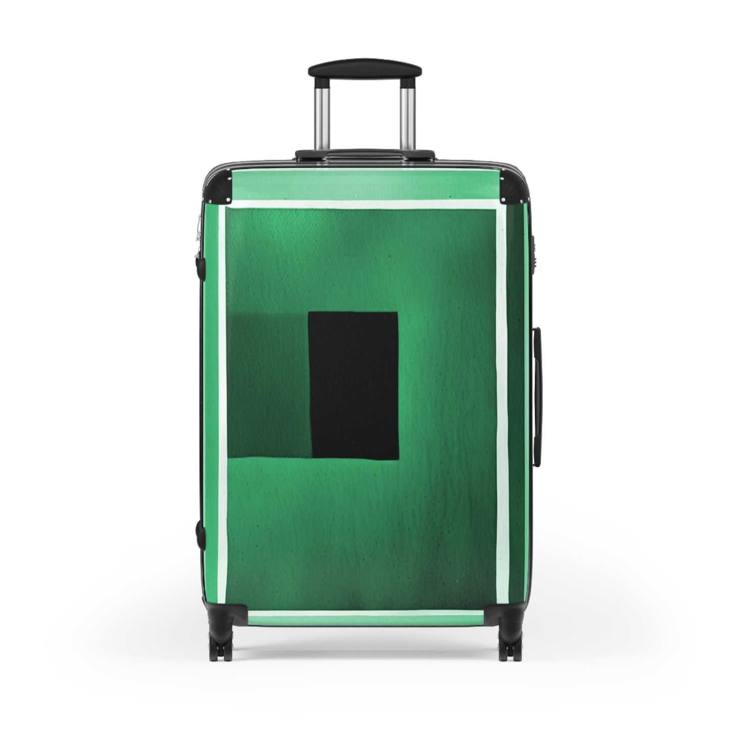 Mint Shadow Large Suitcase with built in lock, 4 double-wheels, telescopic handle, and ABS back hard-shell