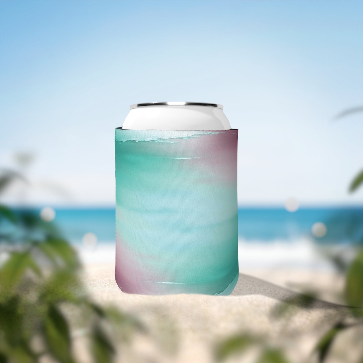 Green Sea Lavender Fog 12 oz Can Cooler Sleeve