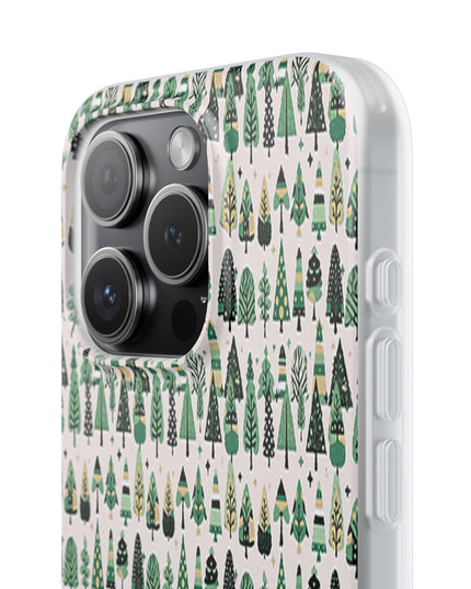 Mini Vintage Green Trees Iphone 15 Pro Flexi Case