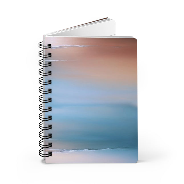 Blue Sea Peach Fog Spiral Bound Journal, 5" x 7" 150 pages