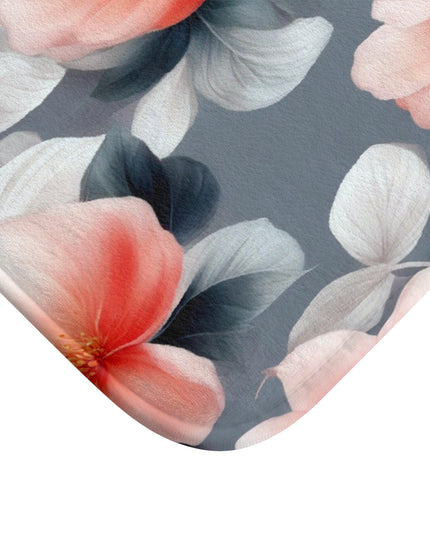Red Blossom Floral Bunch 24" x 17" Bath Mat