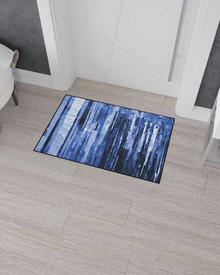 Striped Deep Blue 24" x 36" Heavy Duty Floor Mat