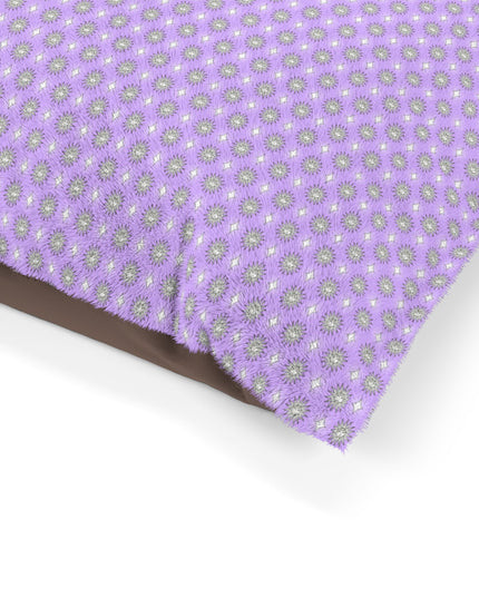 Lavender Star-crossed Bodies Pet Bed, 28" × 18"